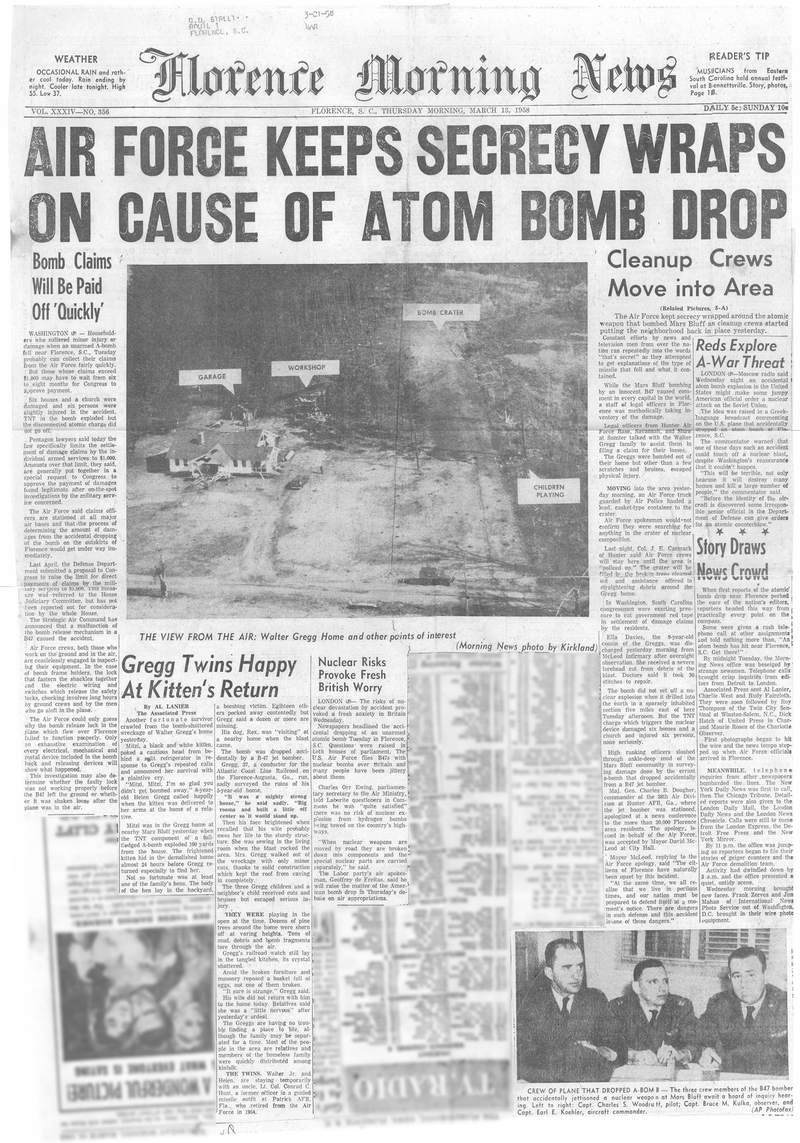 Illustration for article titled An interview with a woman who survived the 1958 atomic bombing of South Carolina